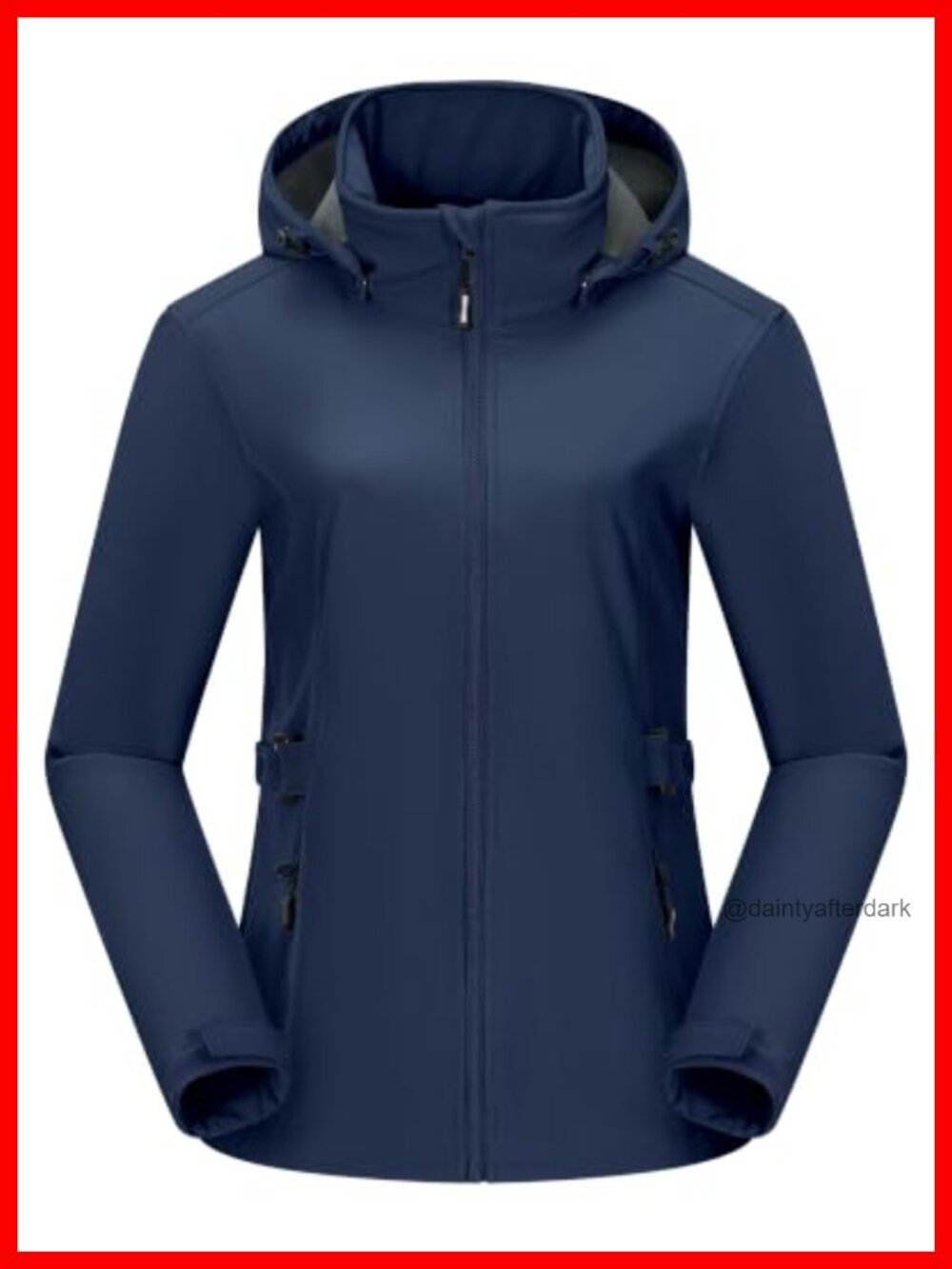 Fleece Lined Rain Jacket Waterproof Softshell Windbreaker Removable Hood
